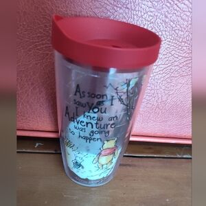Tervis Red Travel Tumbler with Winnie The Pooh Adventure Quote